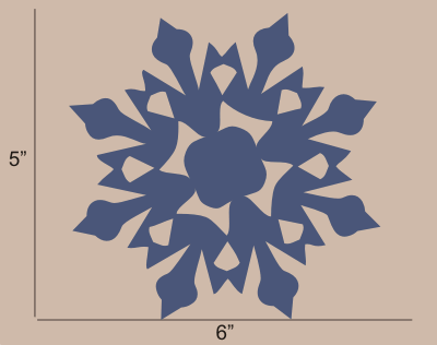 Custom Snowflake Cake Topper Size